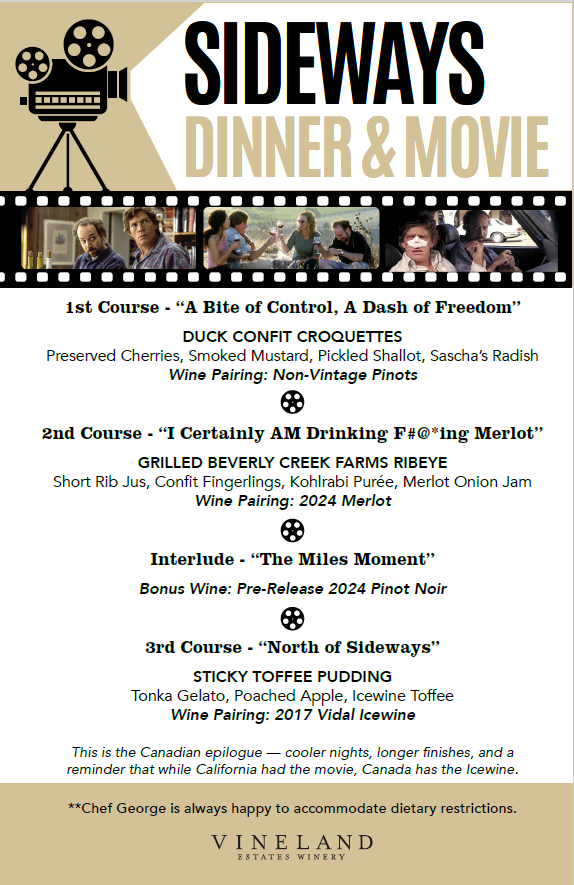 Sideways Dinner and Movie Night