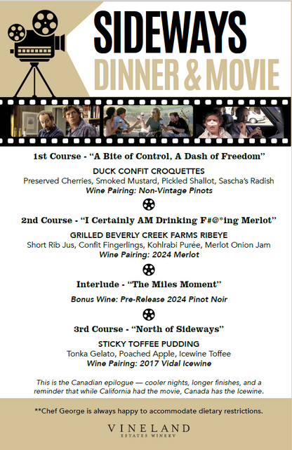 Sideways Dinner and Movie Night